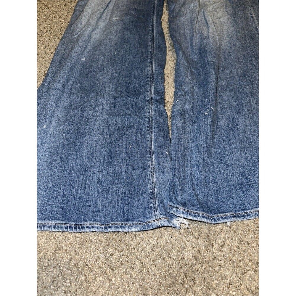 American Eagle Ultra Wide Leg Jeans Size 4 Super High Rise Baggy Distressed - Picture 2 of 10